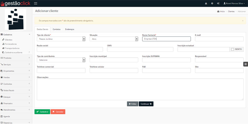 Controle de Clientes Online controle de clientes online