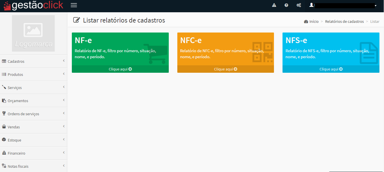 Relatórios de Notas Fiscais Remaven prorio de Notas Fiscais