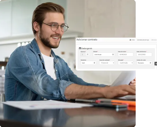 GestãoClick - Simples como um click Controle de contratos