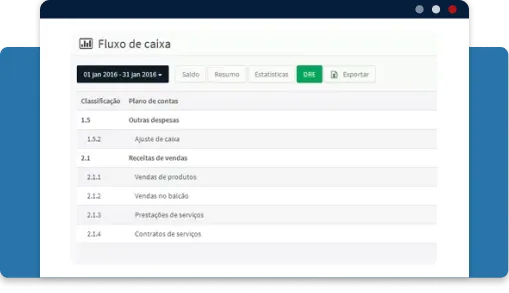 Fluxo de caixa - erp