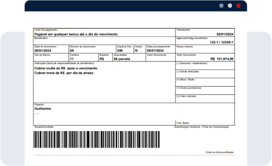 gestão financeira integrada - boleto