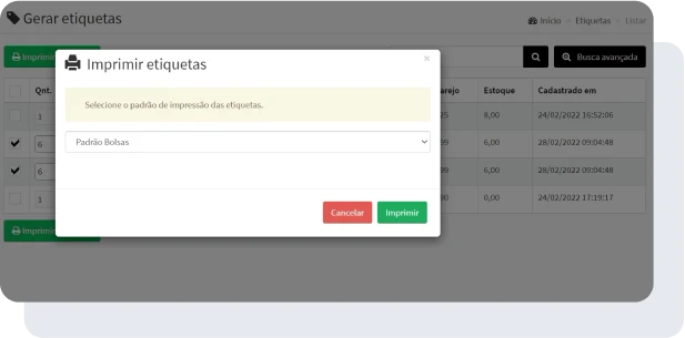 Imprime etiquetas