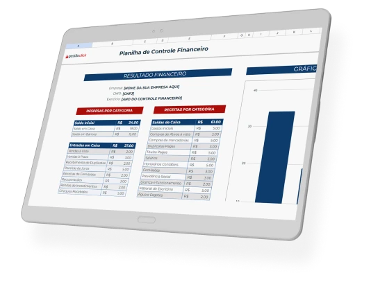 GestãoClick - Simples como um click Planilha de controle financeiro gratuita
